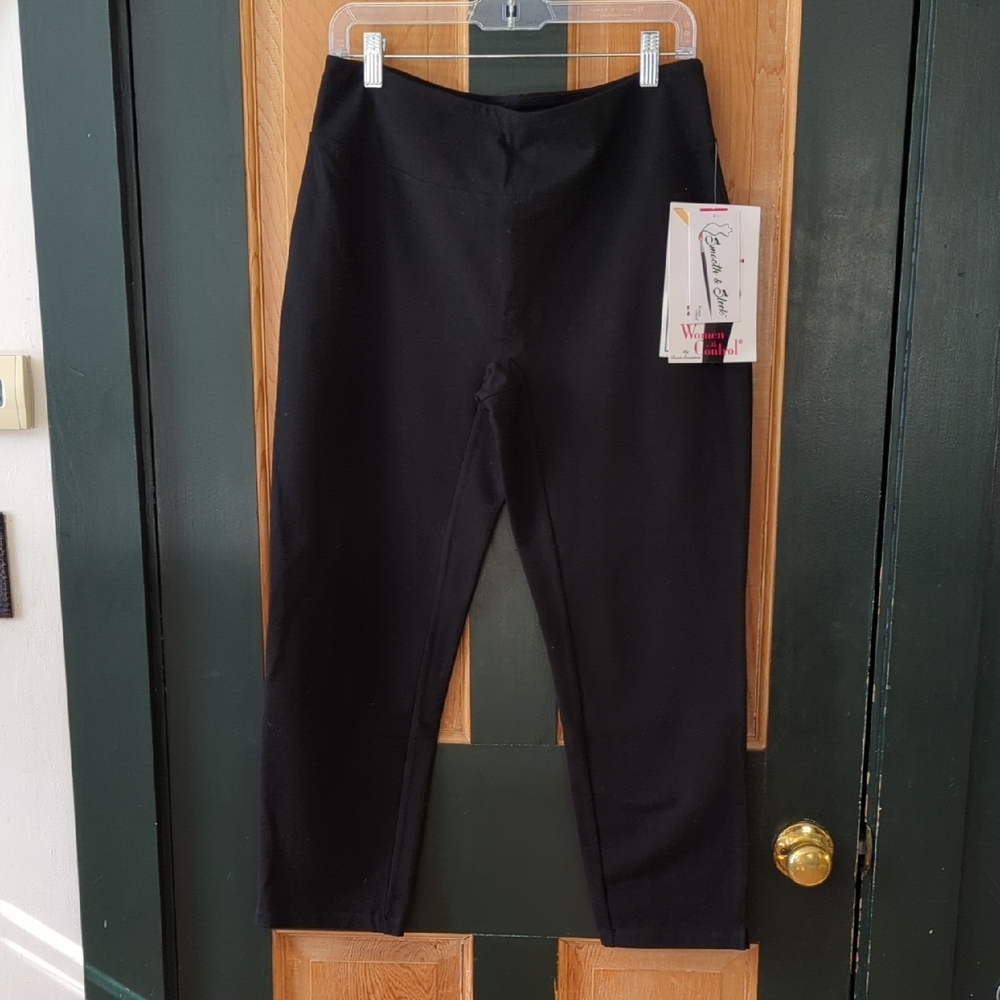 Women With Control Tummy Control Petite Straight Leg Pants NWT